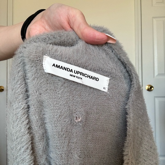 Amanda Uprichard Devin sweater mini dress in FOG long sleeve XS - Picture 5 of 7